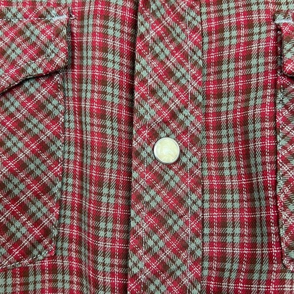 Civilianaire Snap Front Western Plaid Shirt Size Small - Picture 8 of 11